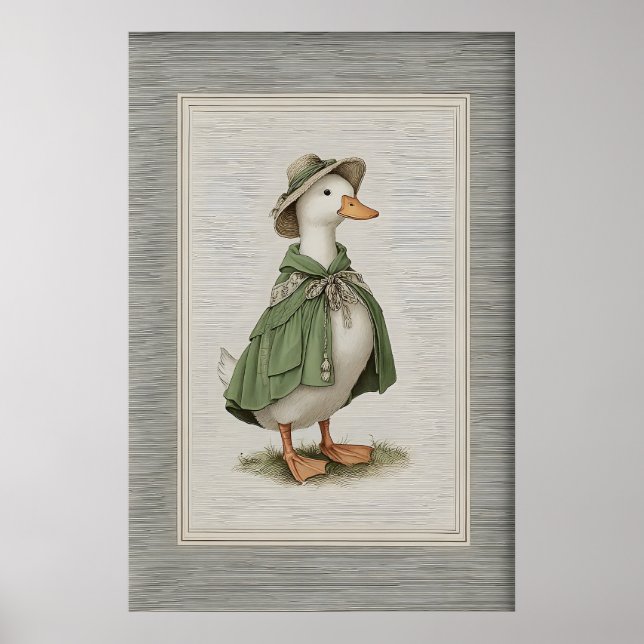 Easter Duck Printable Art, Spring Minimalist Poster (Framsidan)