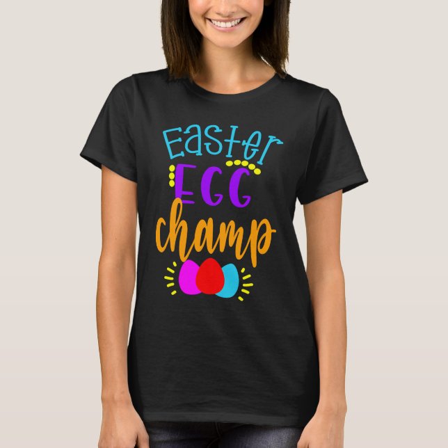 Easter Egg Champ Hunter Boys Girls Kids Hunting Ch T Shirt (Framsida)