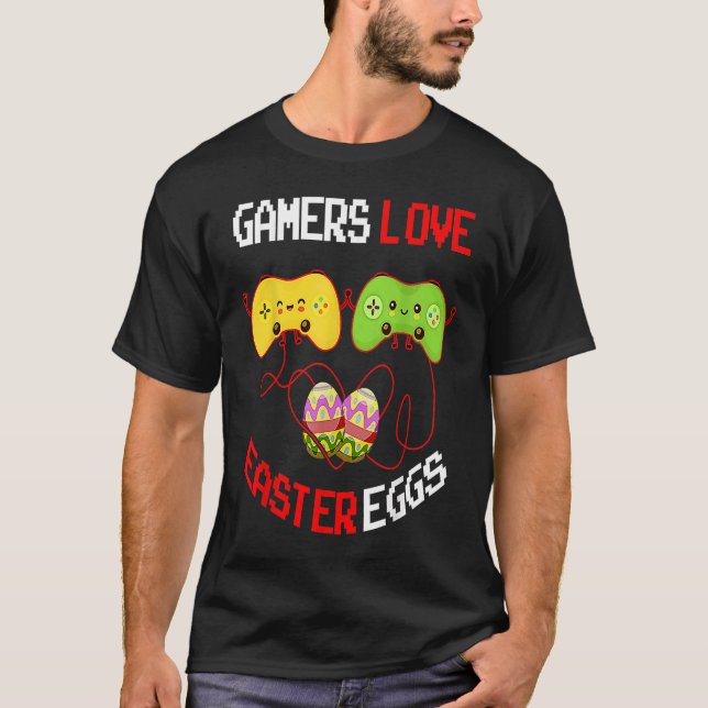 Easter Egg  for Women Gamers Love T Shirt (Framsida)