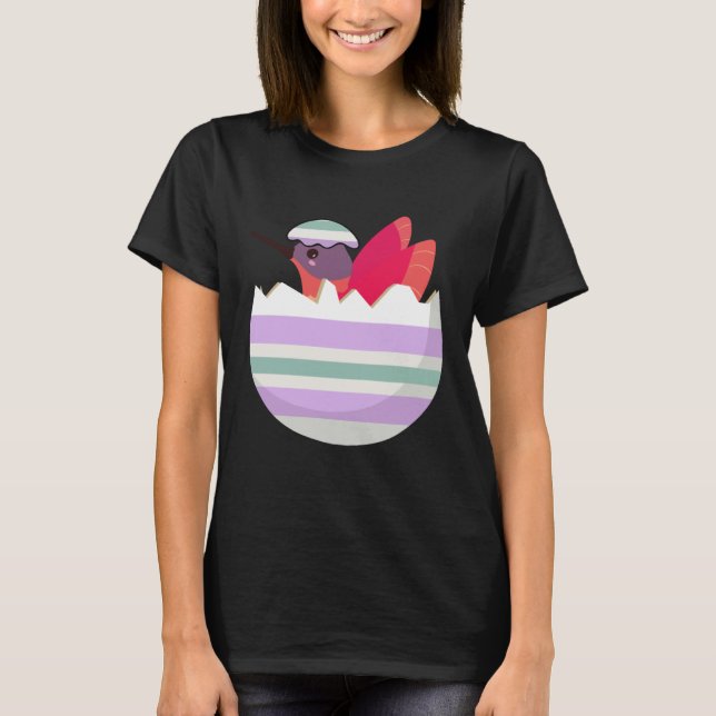 Easter Egg Hunt Bunny Ear Hummingbird Easter Day 2 T Shirt (Framsida)