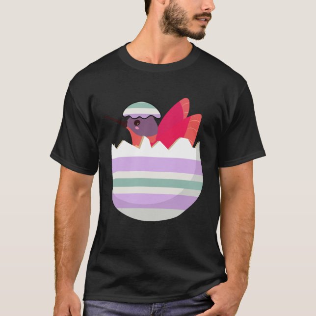 Easter Egg Hunt Bunny Ear Hummingbird Easter Day 2 T Shirt (Framsida)