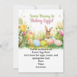 Easter Egg Hunt Invitation – Spring Easter Party Inbjudningar