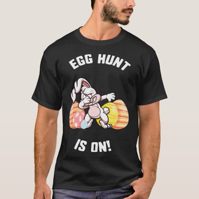 Easter Egg Hunt Is On Dabbing Bunny Candy kids  Sp T Shirt (Framsida)