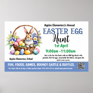 EASTER EGG HUNT PTO PTA Church Banner Poster