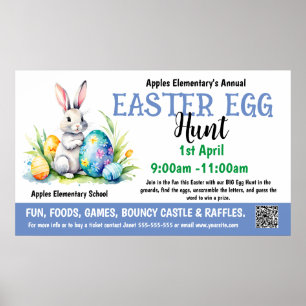 EASTER EGG HUNT PTO PTA Church Banner Poster
