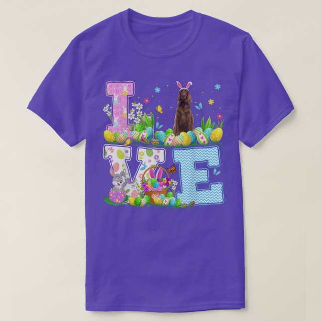Easter Egg Hunting Love Irish Setter Dog Easter Su T Shirt (Design framsida)