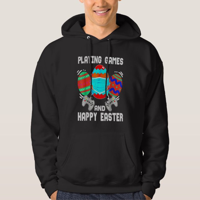 Easter Egg in Mask  for Women Playing Gaming Hoodie (Framsida)
