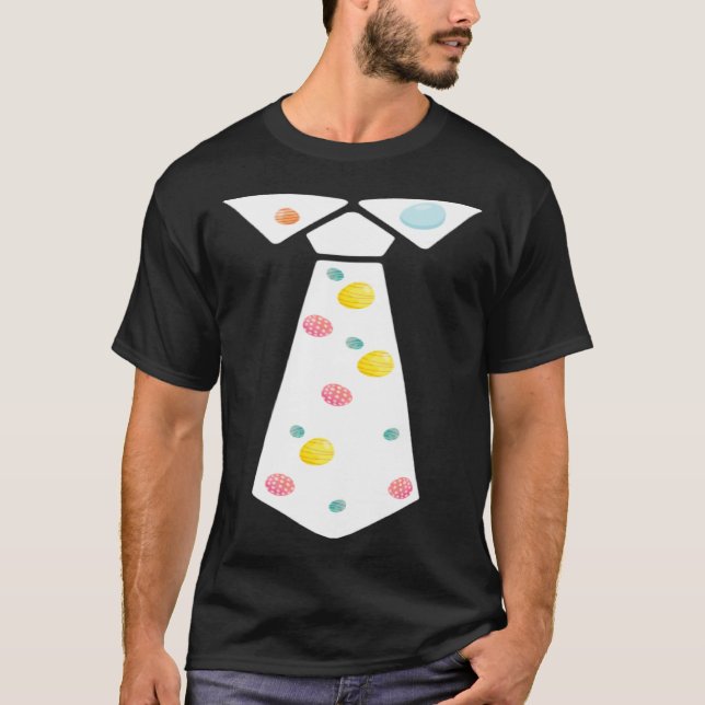 Easter Egg Neck Tie Cool Easter Celebration Costum T Shirt (Framsida)