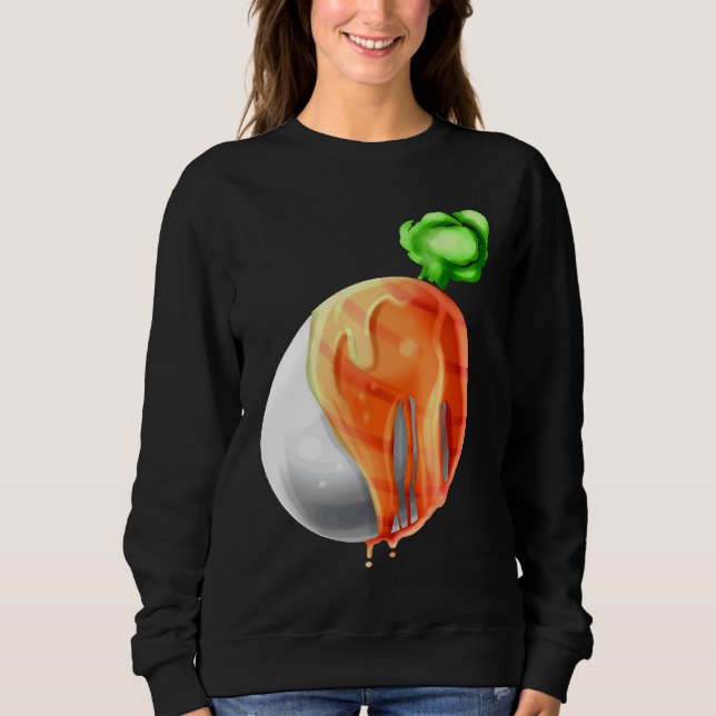 Easter Egg Painted As Carrot On Easter T Shirt (Framsida)