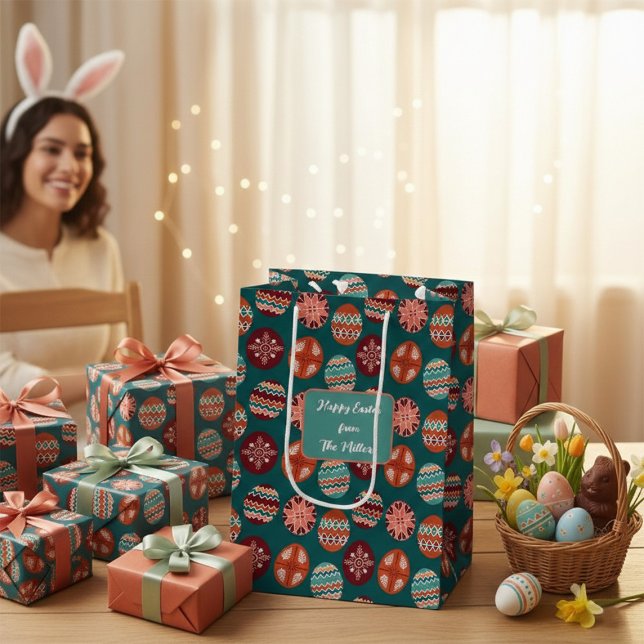 Easter Egg Pattern Medium Gift Bag (Skapare uppladdad)