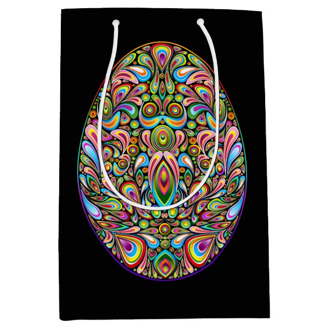 Easter Egg Psychedelic Design Kids Organic T-Shirt (Framsidan)