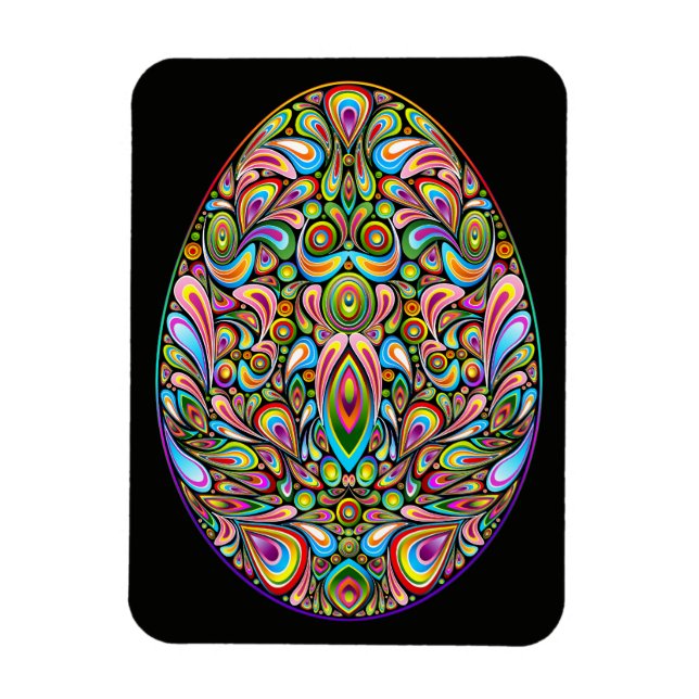 Easter Egg Psychedelic Design Kids Organic T-Shirt Magnet (Vertikal)
