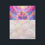 Easter Egg Rafting in Paradise Anteckningsblock<br><div class="desc">This happy Easter Egg is living his best life on a flower raft in a magical valley. 

This design is optimized for a standard notepad. Please contact me if you would like to put it on a different size notepad,  or another product!</div>