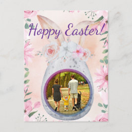 Easter egg silver with photo vykort