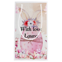 Easter egg with flowers pink