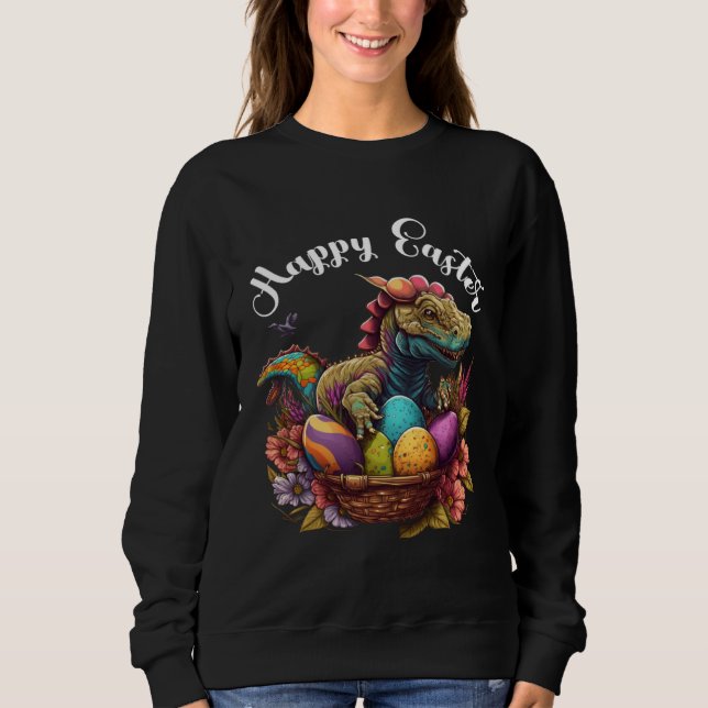 Easter Eggs Dino Rex Happy Easter Egg Happy Easter T Shirt (Framsida)