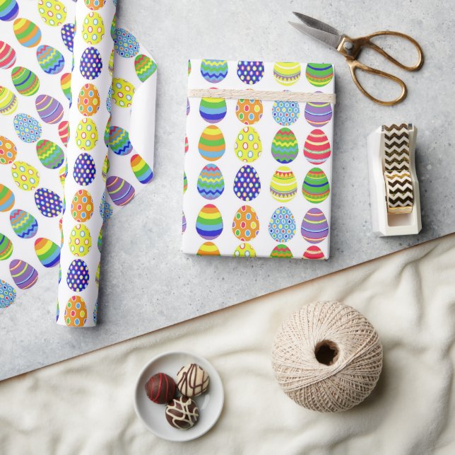 Easter eggs wrapping paper presentpapper (Hantverk)
