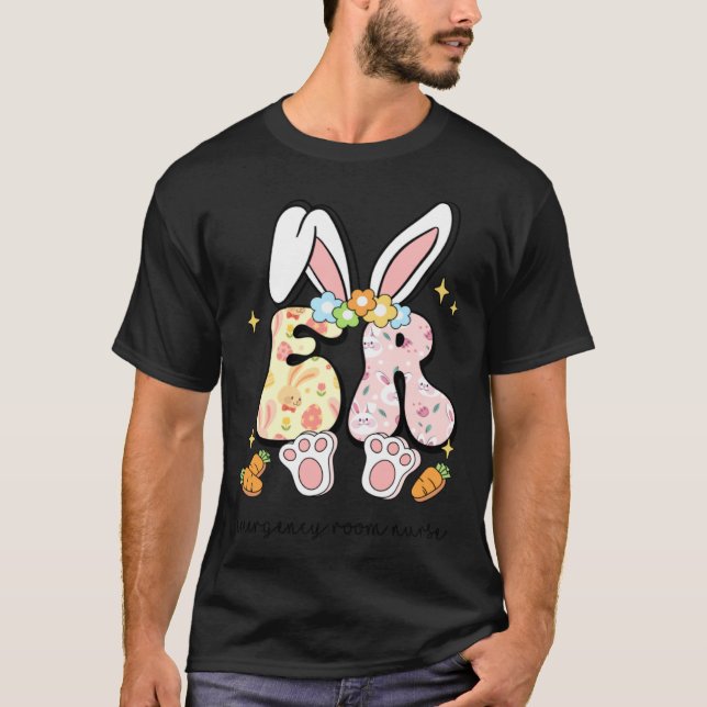 Easter ER Nurse Bunny Emergency Room Nurse Happy E T Shirt (Framsida)