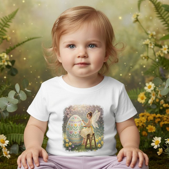 Easter Fairy Painting Egg Spring T Shirt (Skapare uppladdad)