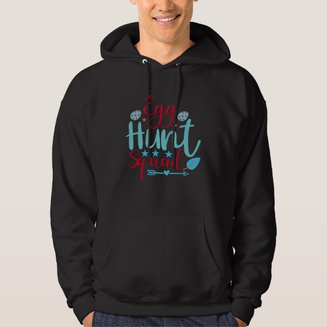 Easter Family Egg Hunt Squad Matching Mom Dad Kids Hoodie (Framsida)