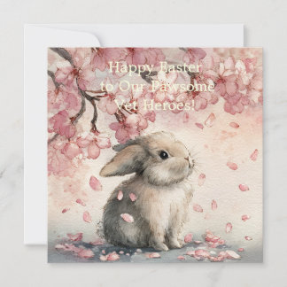Easter flat holiday card for Veterinary Personal Julkort
