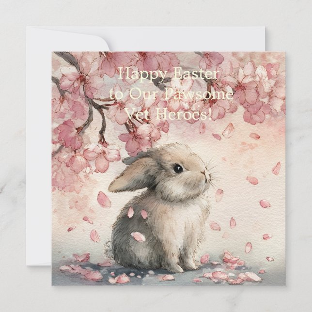 Easter flat holiday card for Veterinary Personal Julkort (Framsida)