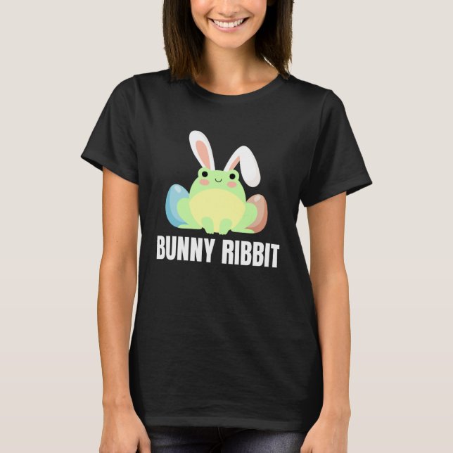 Easter Frog  Bunny Ribbit For Amphibian T Shirt (Framsida)