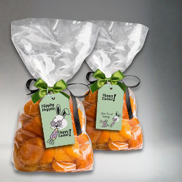 Easter Gift Tag Retro Flower Power Bunny Presentetikett