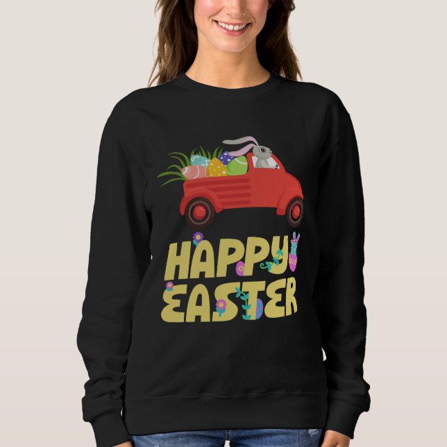 Easter Gnome Truck Farm Truck Easter Eggs Happy Ea T Shirt (Framsida)