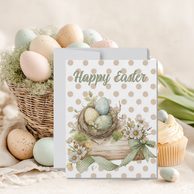 Easter greeting card decorated with flowers OSA kort (Skapare uppladdad)