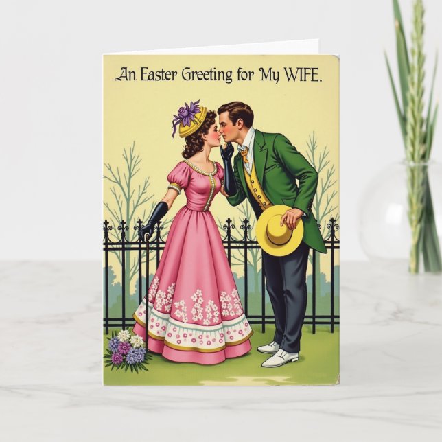 Easter Greeting For My Wife Card Kort (Framsida)