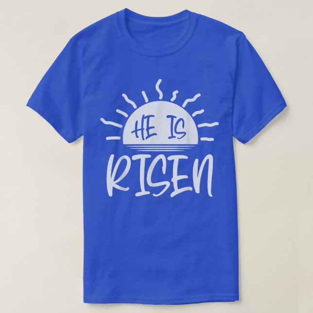 Easter He Is Risen Easter  Christian Family Matchi T Shirt (Design framsida)
