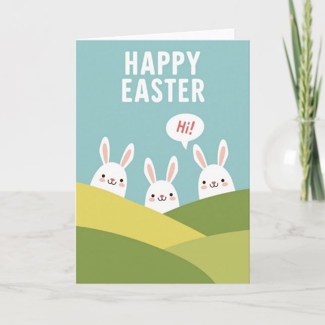 Easter Hills Greeting Card Kort (Framsida)