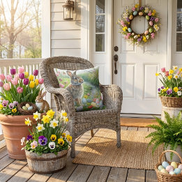 Easter Holiday Rabbit Nature  Kudde