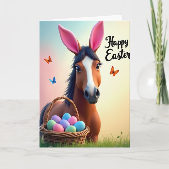 Easter Horse Celebration Card Kort (Framsida)