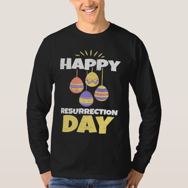 Easter Jesus Happy Resurrection Day Sunday Egg Rab T Shirt (Framsida)