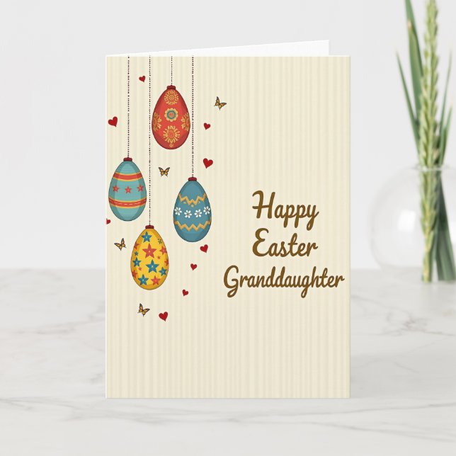 Easter Joy Granddaughter Card Kort (Framsida)