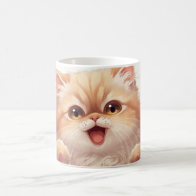 “Easter Joy Persian Kitty" Adorable Persian Cat Kaffemugg (Center)