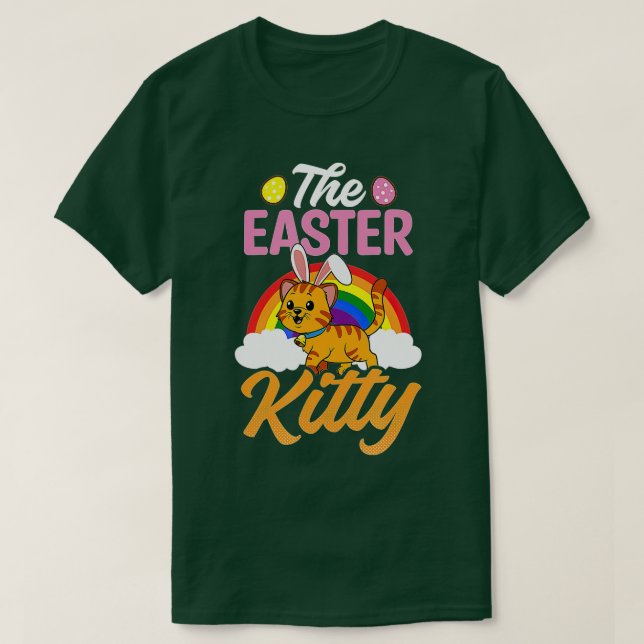 Easter Kitty Design Easter Cat  T Shirt (Design framsida)