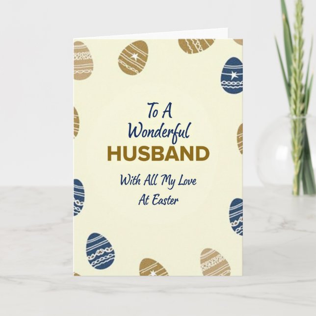 Easter Love Husband Greeting Card Kort (Framsida)