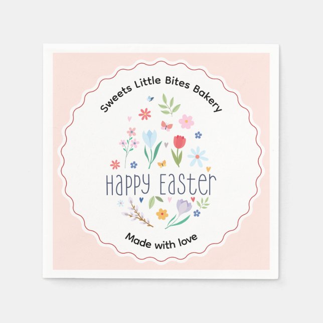 Easter Made with Love Bakery Pappersservett (Framsidan)