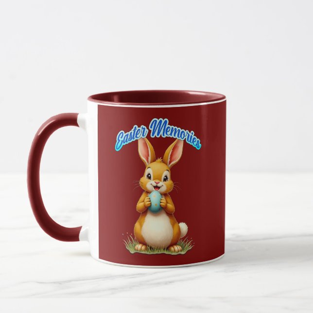 Easter Memories – Cute Bunny Illustration caneca Mugg (Vänster)