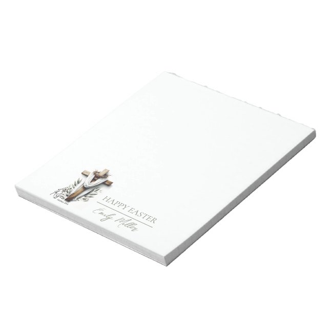 Easter Morning Cross with Crown of Thorns  Anteckningsblock (Roterad)