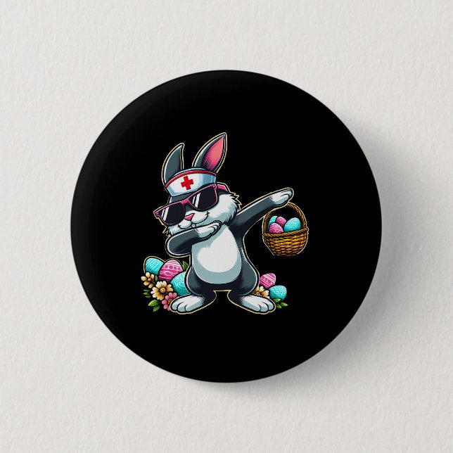 Easter Nurse Women Cute Bunny Nurse Easter Rn Lpn  Knapp (Framsida)
