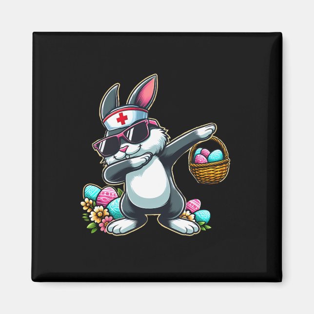 Easter Nurse Women Cute Bunny Nurse Easter Rn Lpn  Magnet (Framsidan)