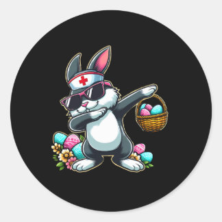 Easter Nurse Women Cute Bunny Nurse Easter Rn Lpn  Runt Klistermärke