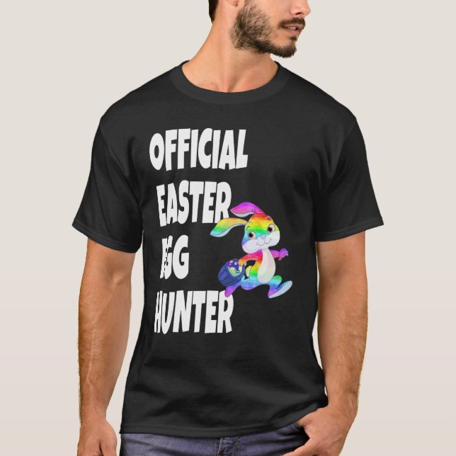 Easter Official Easter Egg Hunter Bunny T Shirt (Framsida)