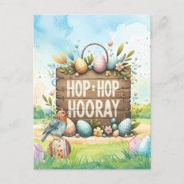 Easter Party Invitation card  Vykort