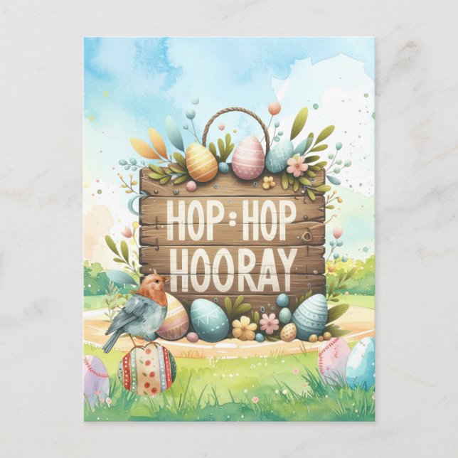 Easter Party Invitation card  Vykort (Framsida)