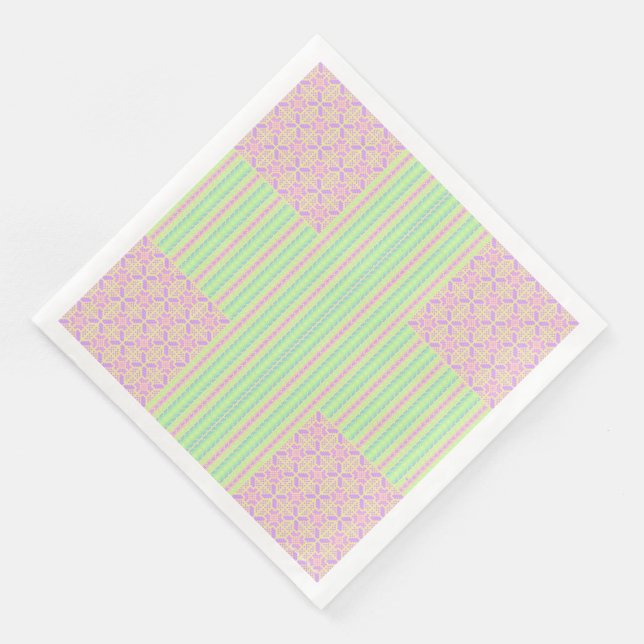 Easter Pastel Cross Party Paper Napkins Pappersservett (Hörn)